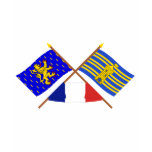 Crossed flags of Franche-Comté and Terr. Belfort Tshirt