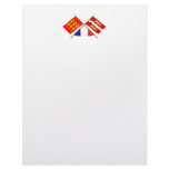 Crossed flags of Haute-Normandie &amp; Seine-Maritime Custom Letterhead