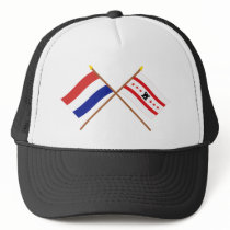Crossed flags of Holland and Drenthe Mesh Hat