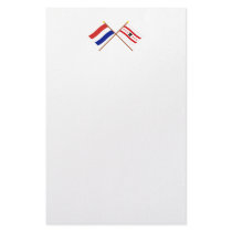 Crossed flags of Holland and Drenthe Personalized Stationery