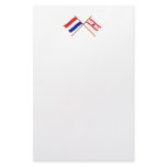 Crossed flags of Holland and Drenthe Personalized Stationery