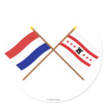 Crossed flags of Holland and Drenthe stickers