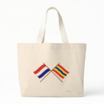 Crossed flags of Holland and Overijssel Tote Bags