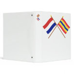 Crossed flags of Holland and Overijssel 3 Ring Binders