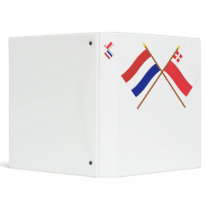 Crossed flags of Holland and Utrecht 3 Ring Binders