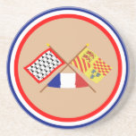 Crossed flags of Limousin and Corrèze Coasters