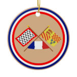 Crossed flags of Limousin and Corrèze Christmas Tree Ornament