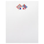 Crossed flags of Limousin and Creuse Letterhead Template