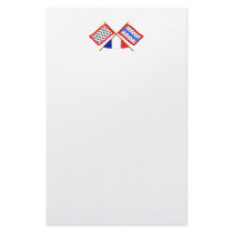 Crossed flags of Limousin and Haute-Vienne Custom Stationery