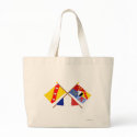 Crossed flags of Lorraine and Moselle bags