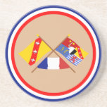 Crossed flags of Lorraine and Moselle coasters