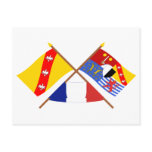 Crossed flags of Lorraine and Moselle Post Card