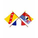 Crossed flags of Lorraine and Moselle t-shirts