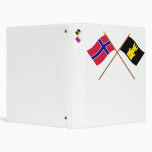 Crossed flags of Norway and Finnmark Binders