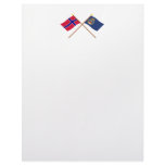 Crossed flags of Norway and Oslo Personalized Letterhead