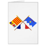 Crossed flags of PACA and Alpes-de-Haute-Provence Cards