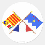 Crossed flags of PACA and Alpes-de-Haute-Provence Sticker