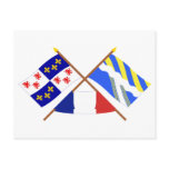 Crossed flags of Picardie and Aisne Post Card