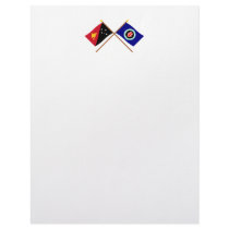 Crossed flags of PNG and Bougainville Personalized Letterhead