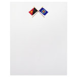 Crossed flags of PNG and Bougainville Personalized Letterhead