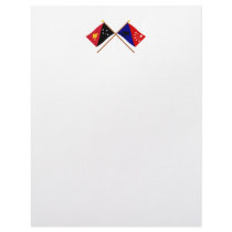 Crossed flags of PNG and Central Province Customized Letterhead