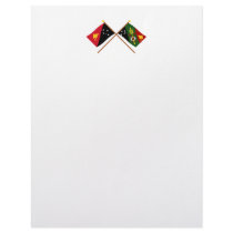 Crossed flags of PNG and Chimbu Province Letterhead Template