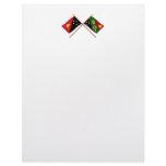 Crossed flags of PNG and Chimbu Province Letterhead Template