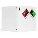 Crossed flags of PNG and Enga Province binders