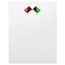 Crossed flags of PNG and Enga Province Letterhead