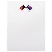 Crossed flags of PNG and Gulf Province Personalized Letterhead