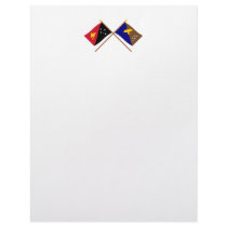 Crossed flags of PNG and Manus Province Personalized Letterhead