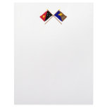 Crossed flags of PNG and Manus Province Personalized Letterhead