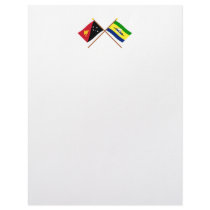 Crossed flags of PNG and Morobe Province Letterhead