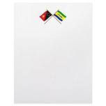 Crossed flags of PNG and Morobe Province Letterhead