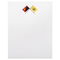 Crossed flags of PNG and National Capitol District Personalized Letterhead