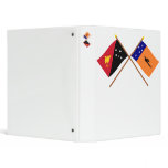Crossed flags of PNG and New Ireland Province binders