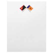 Crossed flags of PNG and New Ireland Province Customized Letterhead