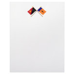 Crossed flags of PNG and New Ireland Province Customized Letterhead