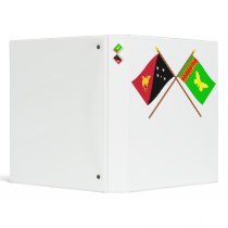 Crossed flags of PNG and Northern (Oro) Province Vinyl Binder