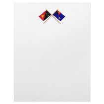Crossed flags of PNG and West New Britain Province Personalized Letterhead