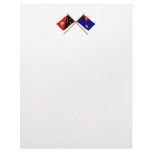 Crossed flags of PNG and West New Britain Province Personalized Letterhead