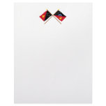 Crossed flags of PNG and West Sepik Province Personalized Letterhead