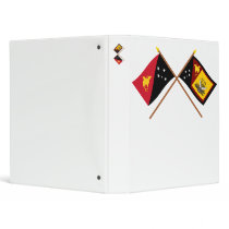 Crossed flags of PNG and Western Province 3 Ring Binder