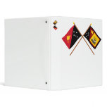 Crossed flags of PNG and Western Province binders
