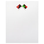 Crossed flags of PNG &amp; Southern Highlands Province Customized Letterhead