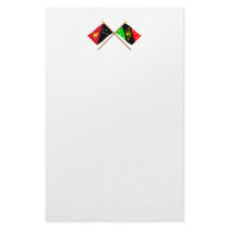Crossed flags of PNG & Southern Highlands Province Customized Stationery