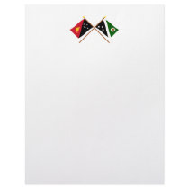 Crossed flags of PNG & Western Highlands Province Letterhead