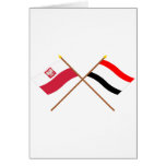 Crossed flags of Poland and Kujawsko-Pomorskie Cards