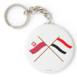 Crossed flags of Poland and Kujawsko-Pomorskie Key Chains
