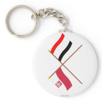Crossed flags of Poland and Kujawsko-Pomorskie Key Chain